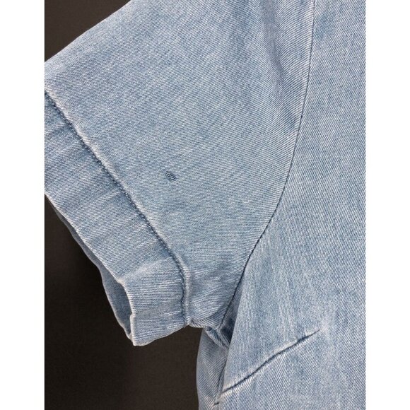 Westport Womens Embroidered Chambray Dress Size 2 Blue Western Boho Cowgirl - Picture 7 of 9